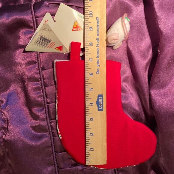 Tail Waggers Kitty Cat Stocking w Mouse Small Pet Christmas Dakin Vintage NEW - Picture 9 of 10